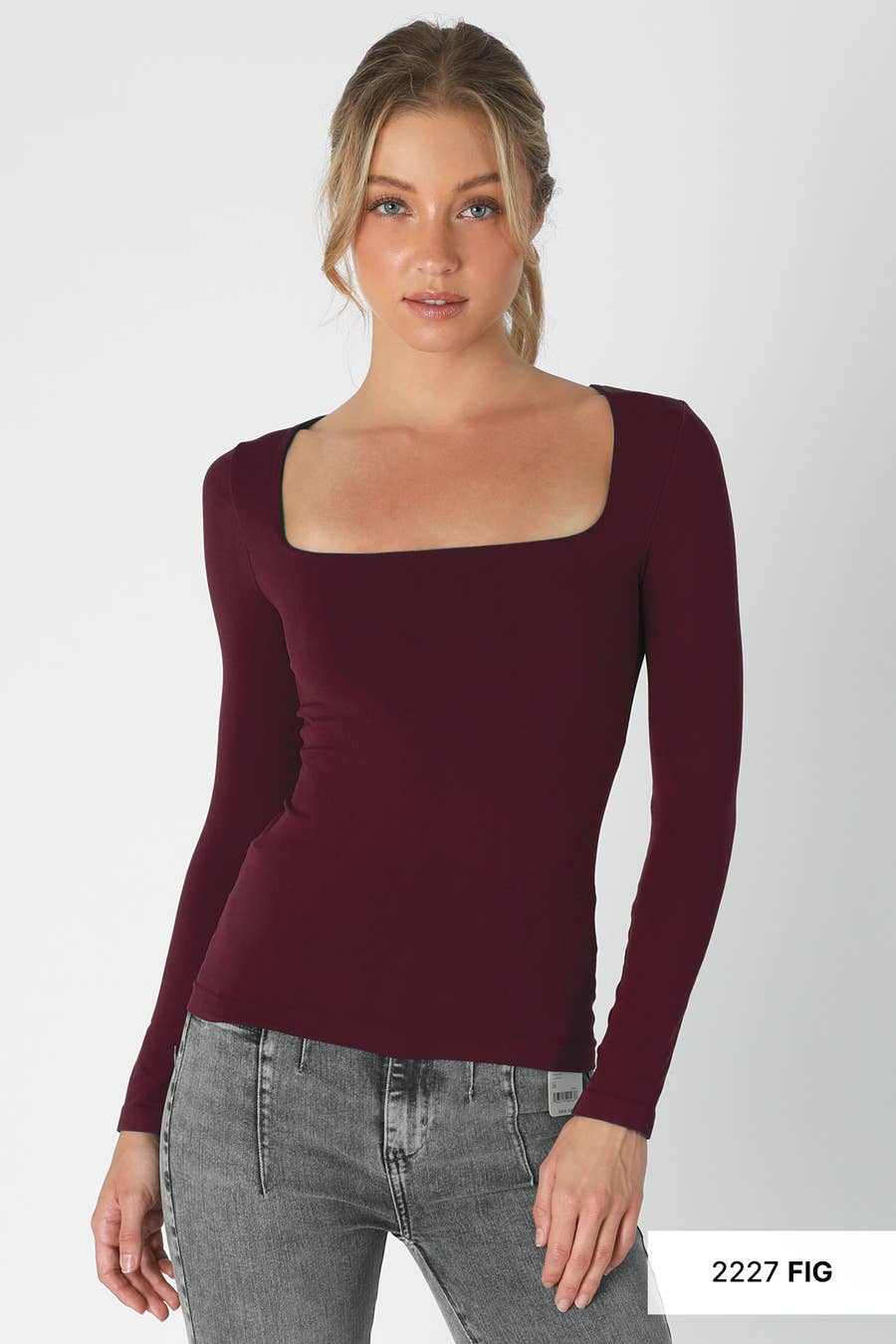 French roast square neck top