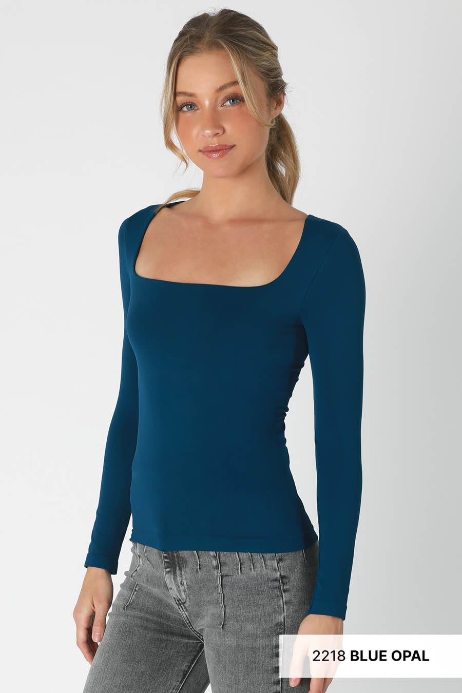 French roast square neck top