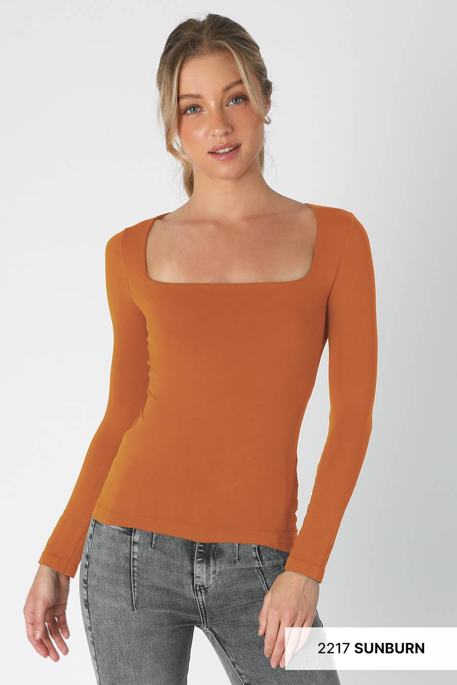French roast square neck top