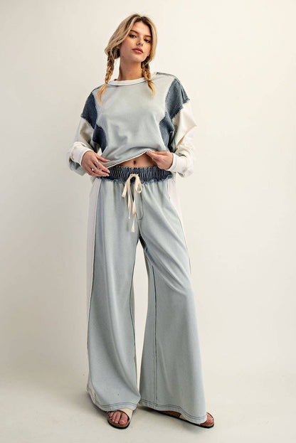 Two Toned Denim Pants