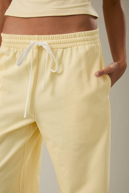 MID-RISE WIDE LEG SWEATPANTS