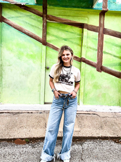 The Horned Bull Ringer Tee 