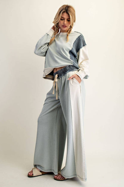 Two Toned Denim Pants