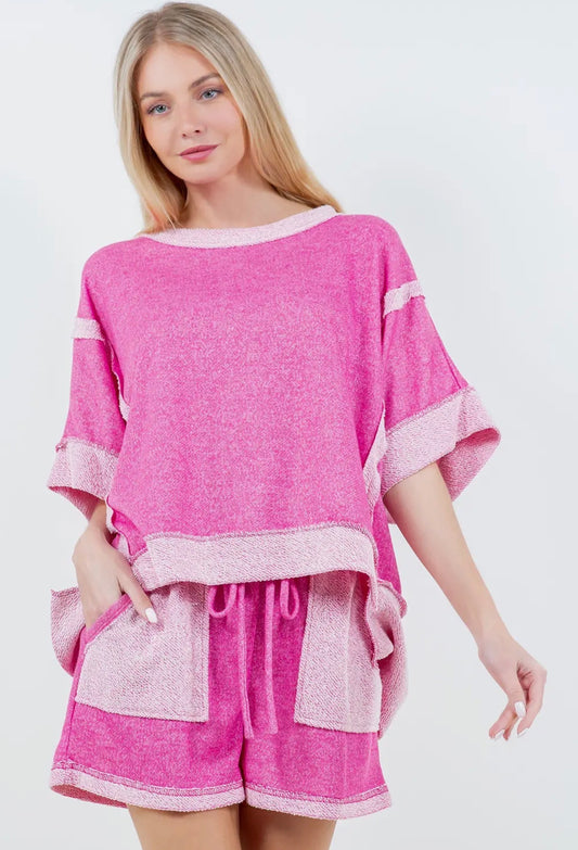 Oversized Raw Hem Tee