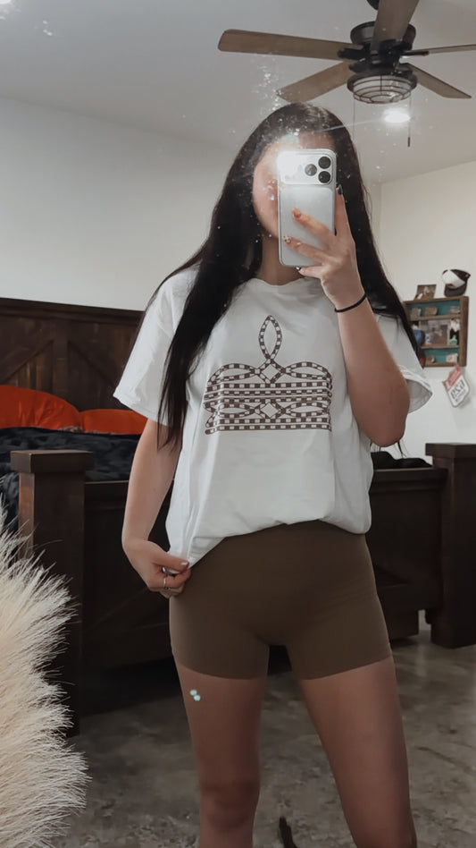 Checkered Bootstitch Tee