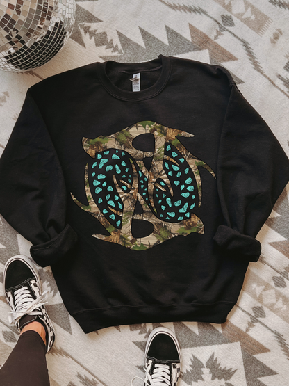 Camo Antler Crew