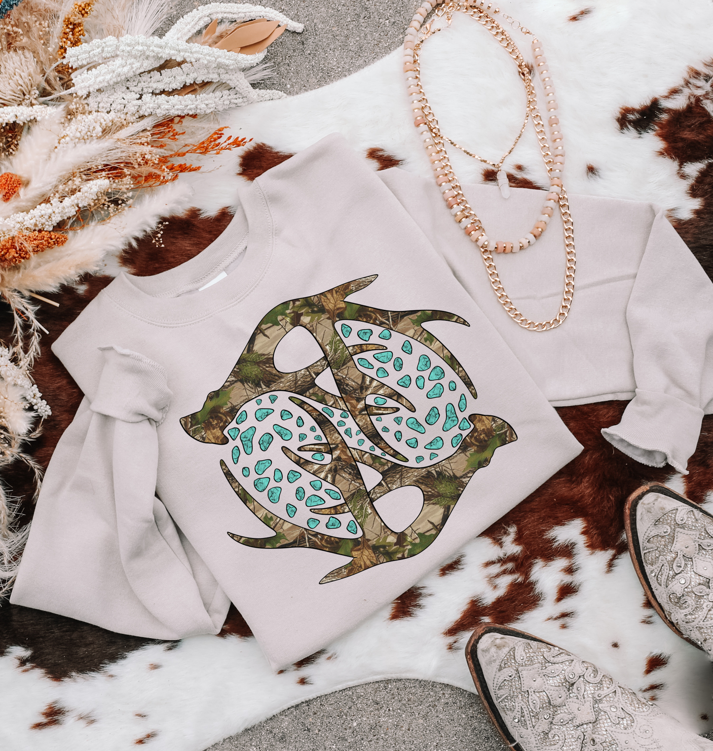 Camo Antler Crew