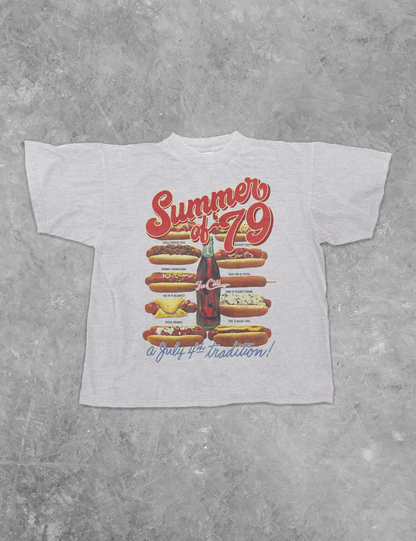 Summer of '79,  Hot Dogs Boxy Cotton T-Shirt