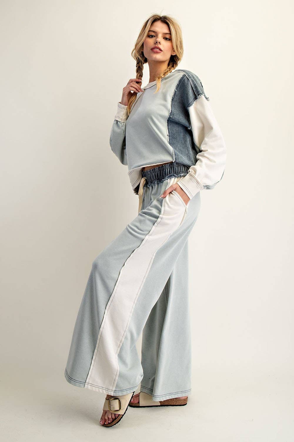 Two Toned Denim Pants